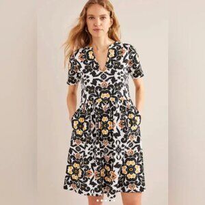 Boden Easy Notch Neck Jersey Dress Size 6